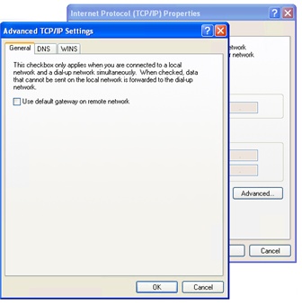 Windows XP Advanced TCP/IP Settings